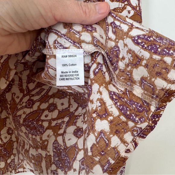 Love the Label Floral Paisley Puff Sleeve Peasant Blouse S - Picture 12 of 12